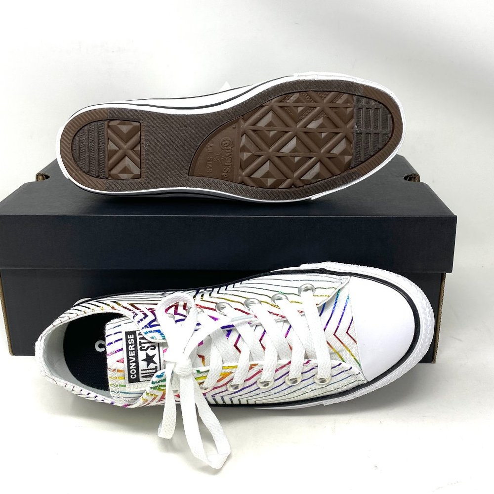 🌸Sale🌸 Converse Chuck Taylor AS Low Canvas White Multi Women Size 6 565440F - Picture 6 of 10